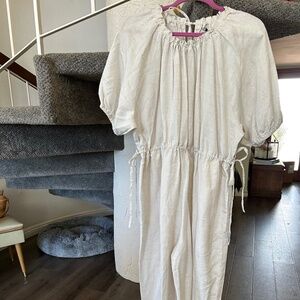 Cotton Linen Jumpsuit Small COS natural color NWT